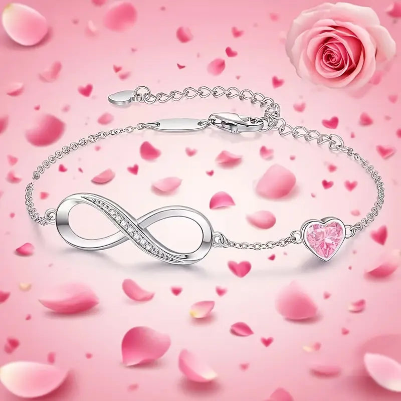 Timeless Fashion 8-Letter Heart-Shaped Shiny Pink