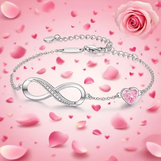 Timeless Fashion 8-Letter Heart-Shaped Shiny Pink