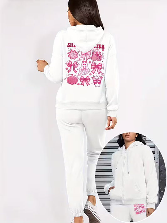 Graphic Print Two Piece Set