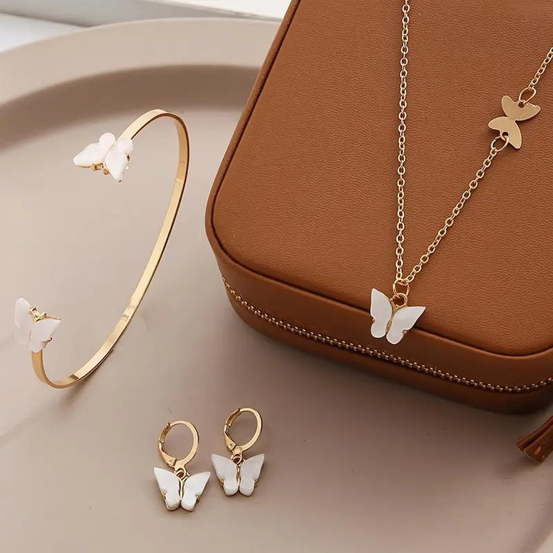 Butterfly Jewelry Set for Women,