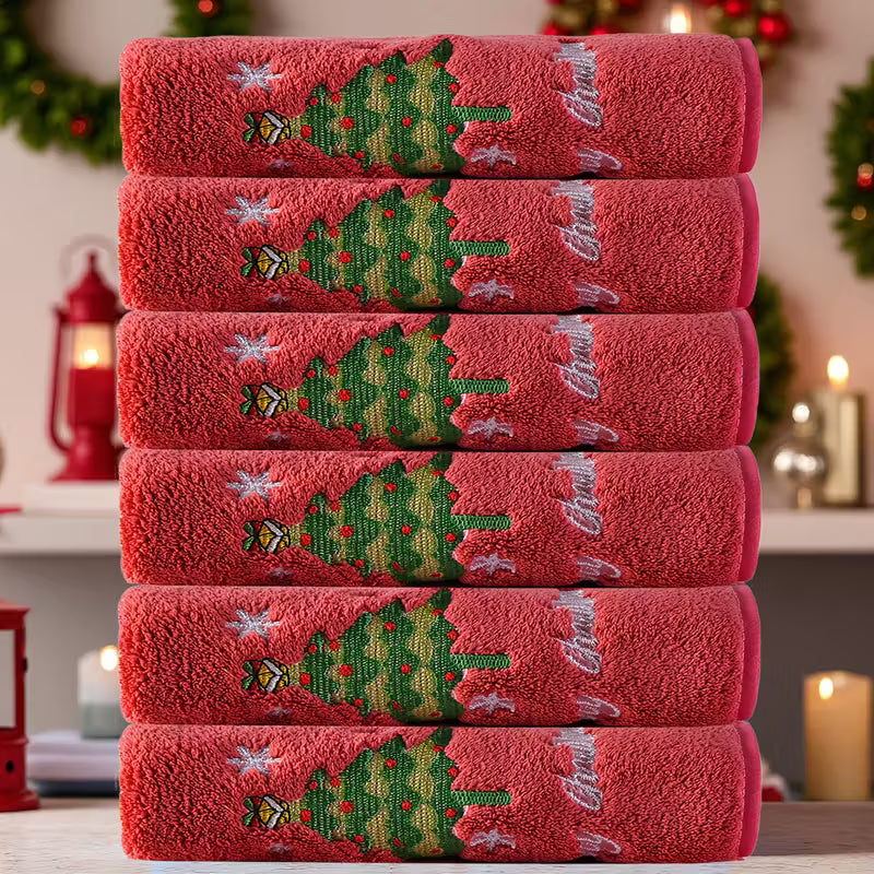 6pcs Christmas Towel Set