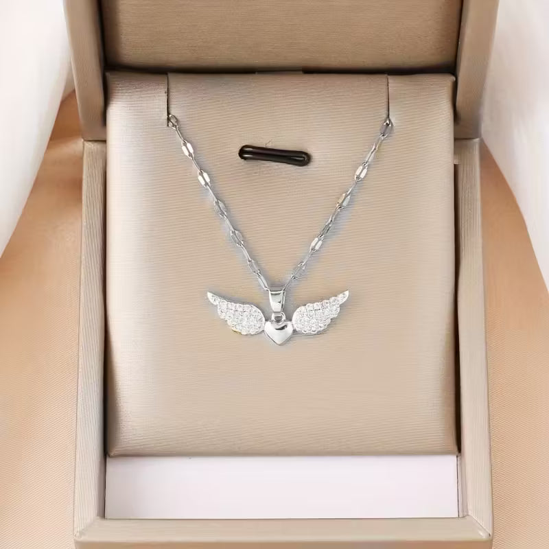 Stylish Creative Heart Pendant Stainless Steel Necklace