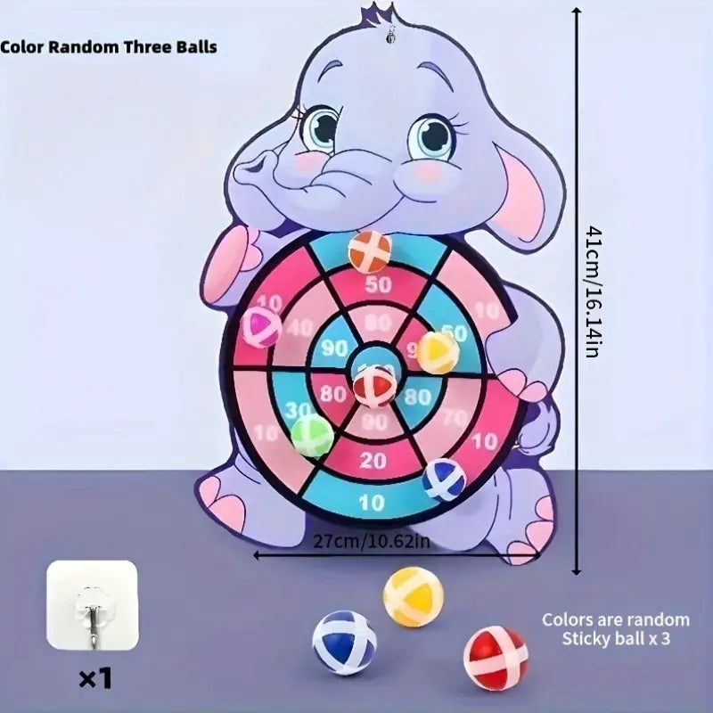 Set Colorful Elephant Sticky Ball Toss Game 6 balls included