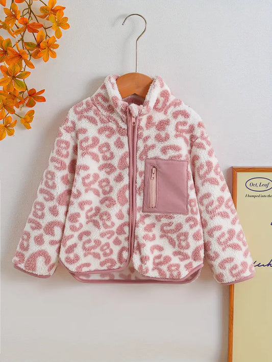 Girls' Cozy Fleece-Lined Zip-Up Jacket