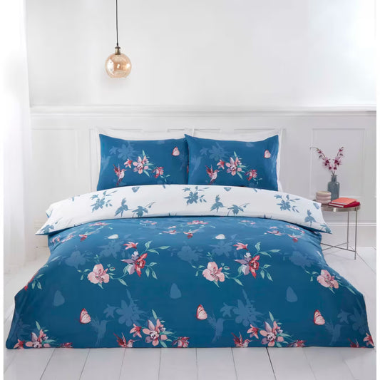 Hummingbird Blue Duvet Cover Set