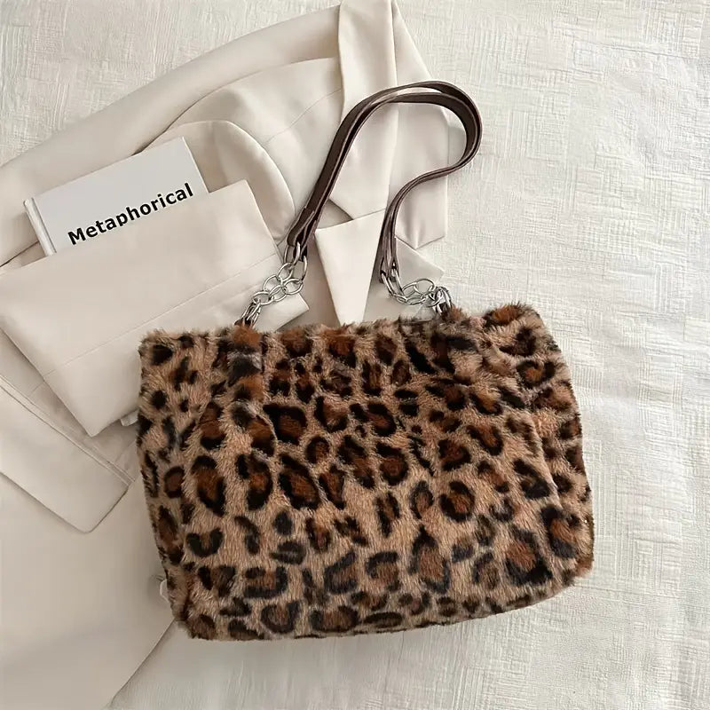 Shoulder Bag - Elegant Leopard-like pattern,
