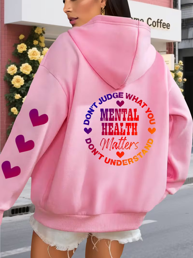 Casual Loose-Fitting Hooded Sweatshirt