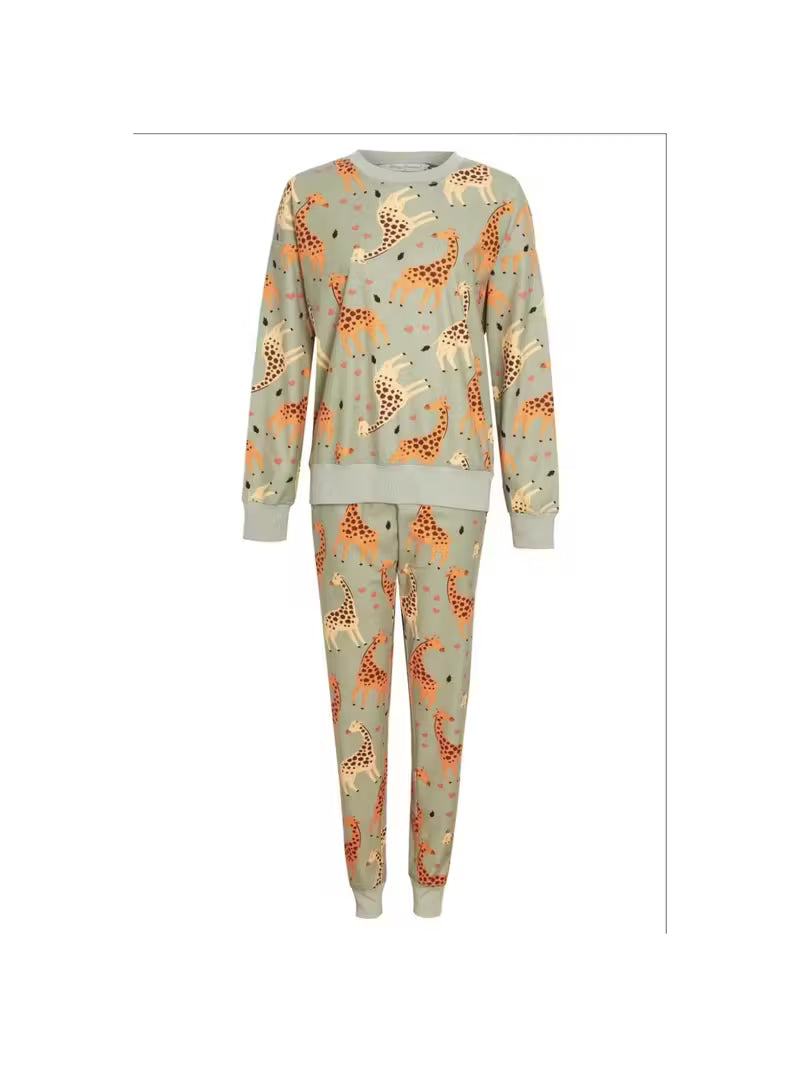 NEW Womens Cozy Printed Fleece Pyjama Sets
