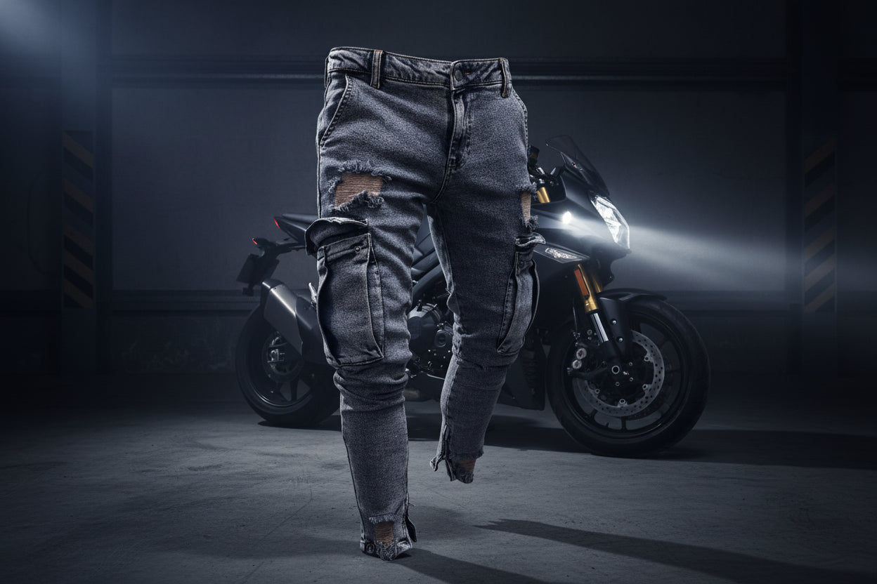 Men’s Cargo Denim Jeans