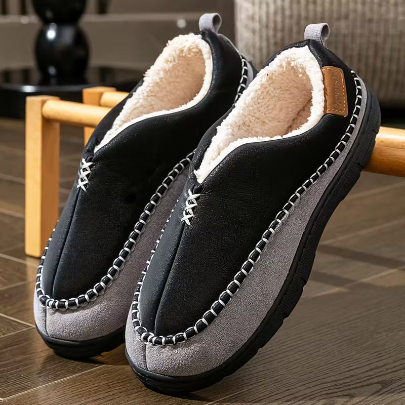 Men'S Cozy Fleece Slip-On Slippers