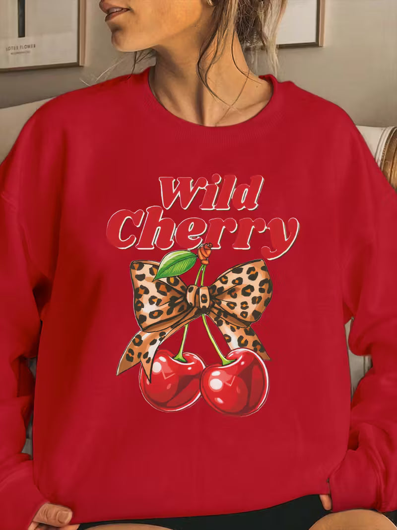 Women's Wild Cherry Print Sweatshirt