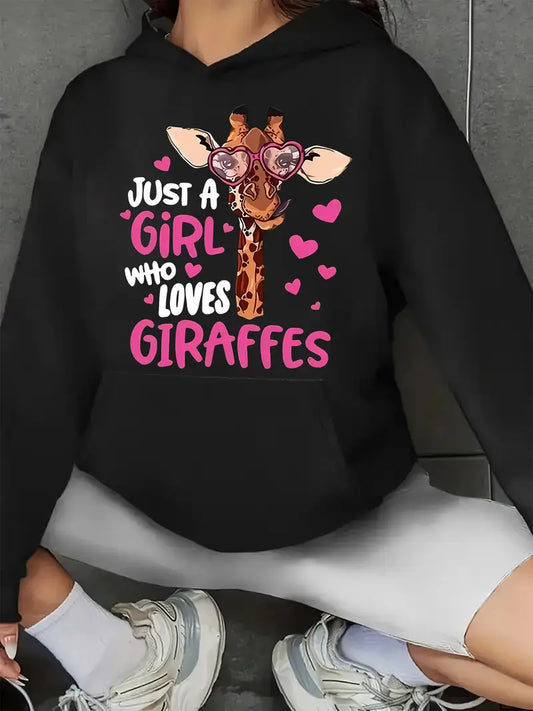 Women'S Giraffe Love Hoodie