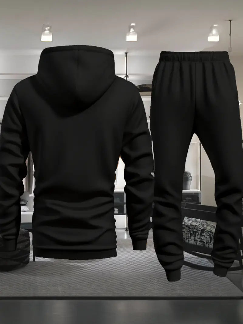 Men'S Autumn and Winter Pattern Casual Two-Piece Set,