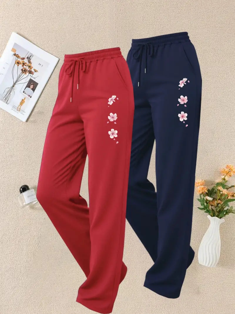 2pcs Women'S Straight-Leg Pants