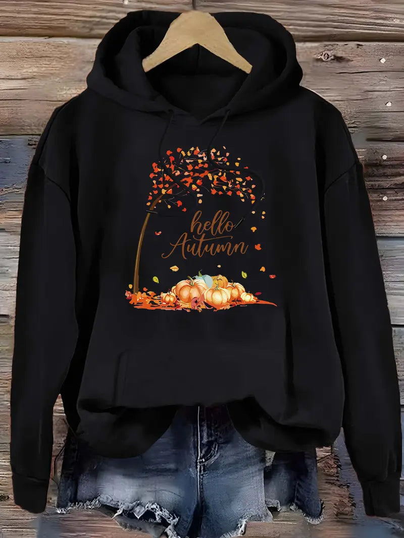 Women's Bright Orange Hooded Sweatshirt