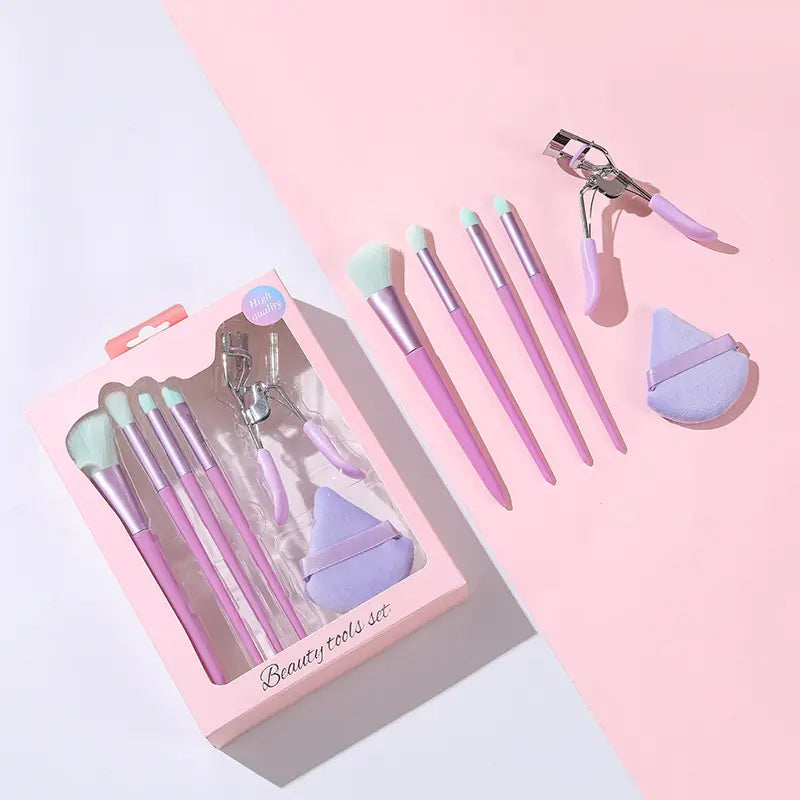 6pcs All-in-One Makeup Brush & Beauty Tool Set