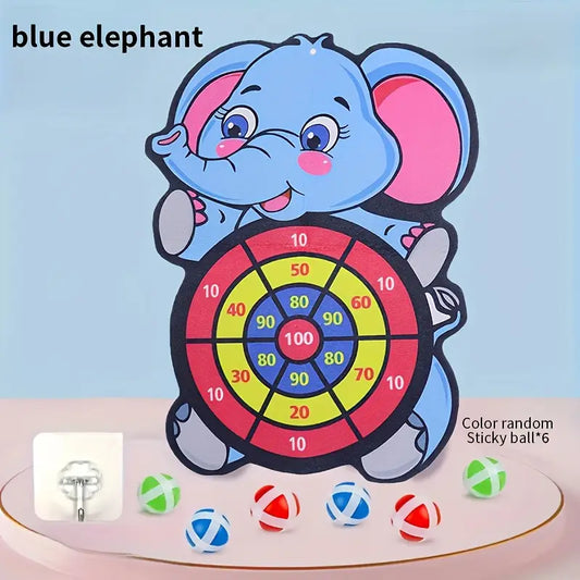 Set Colorful Elephant Sticky Ball Toss Game 6 balls included