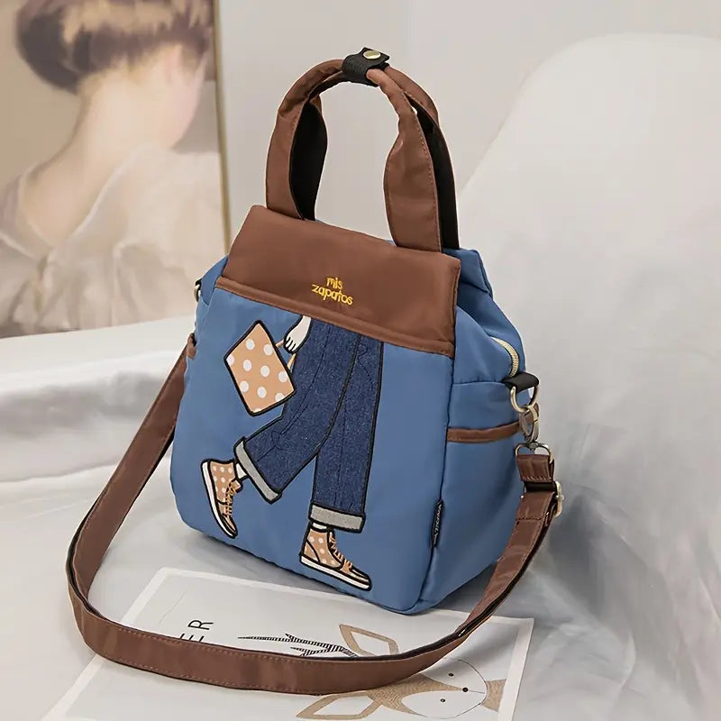 Women'S Floral Print Nylon Backpack