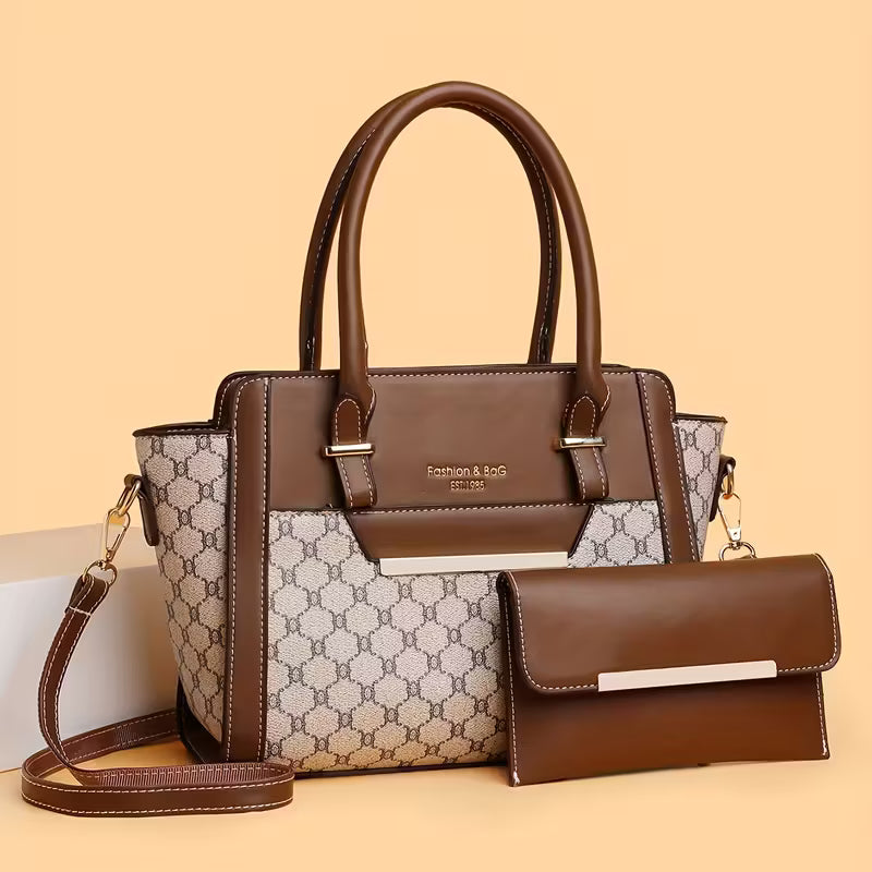 Vintage Floral Design Large Capacity Tote Bag