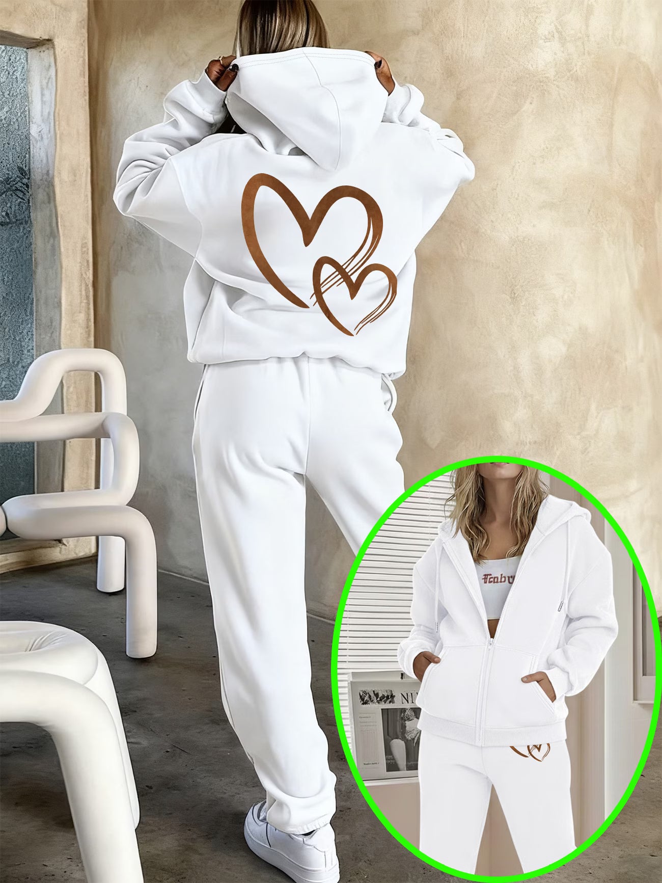 Graphic Print Two Piece Set