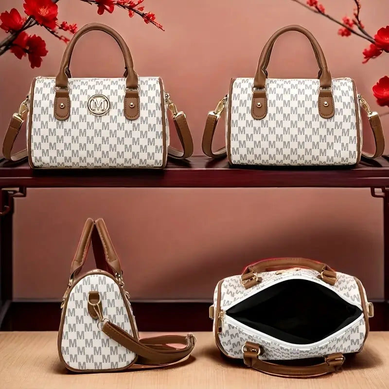 Perfect Lily Women's Elegant Crossbody Bag with Golden 'M' Logo