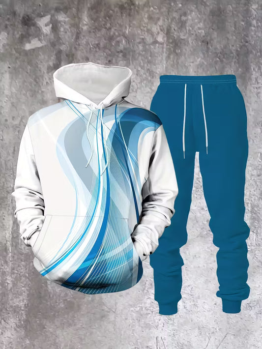 Men'S 2pcs Hoodie and Sweatpants Set