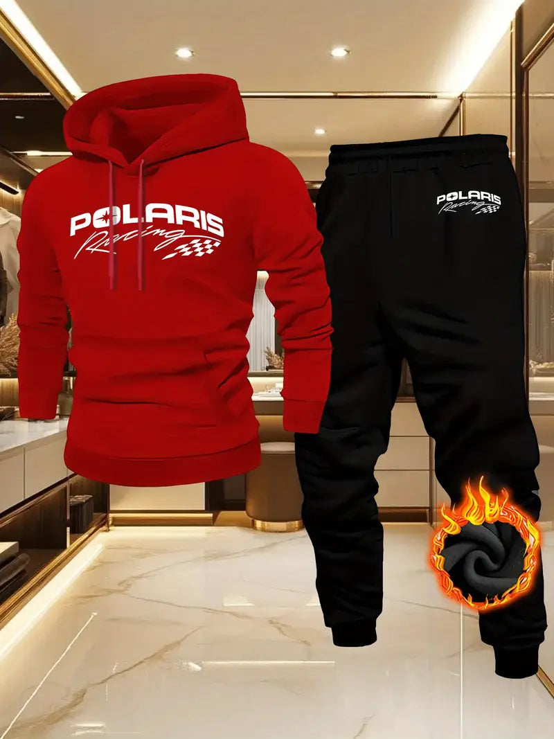 Men'S Casual Hooded Sweatshirt & Jogger Set