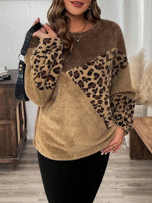 Women'S Elegant Leopard Print Sweater