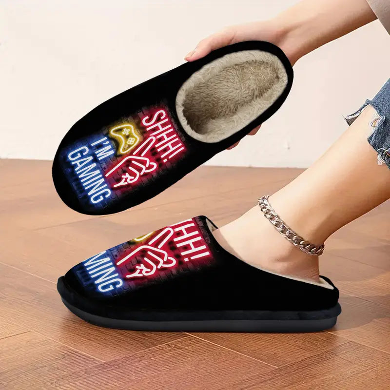 Women's Gaming-Themed Slippers