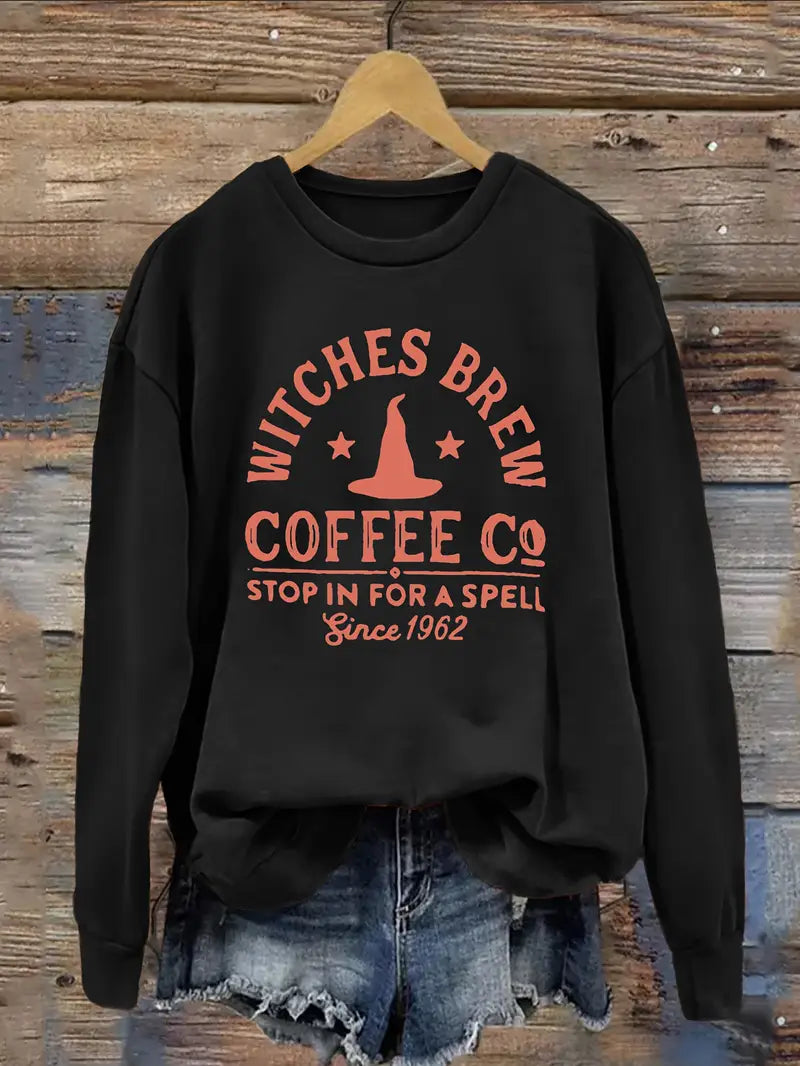 Halloween Sweatshirt - Black Long Sleeve Pullover