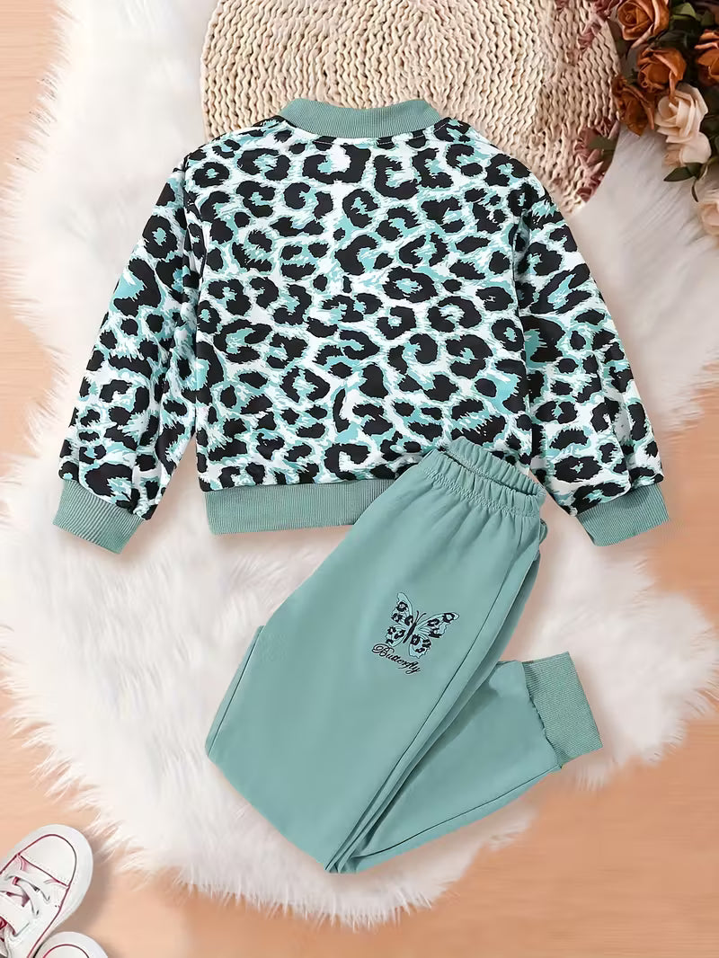 Girls' Fashion Leopard Print Jacket