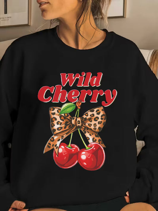 Women's Wild Cherry Print Sweatshirt