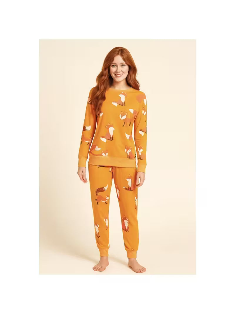 NEW Womens Cozy Printed Fleece Pyjama Sets