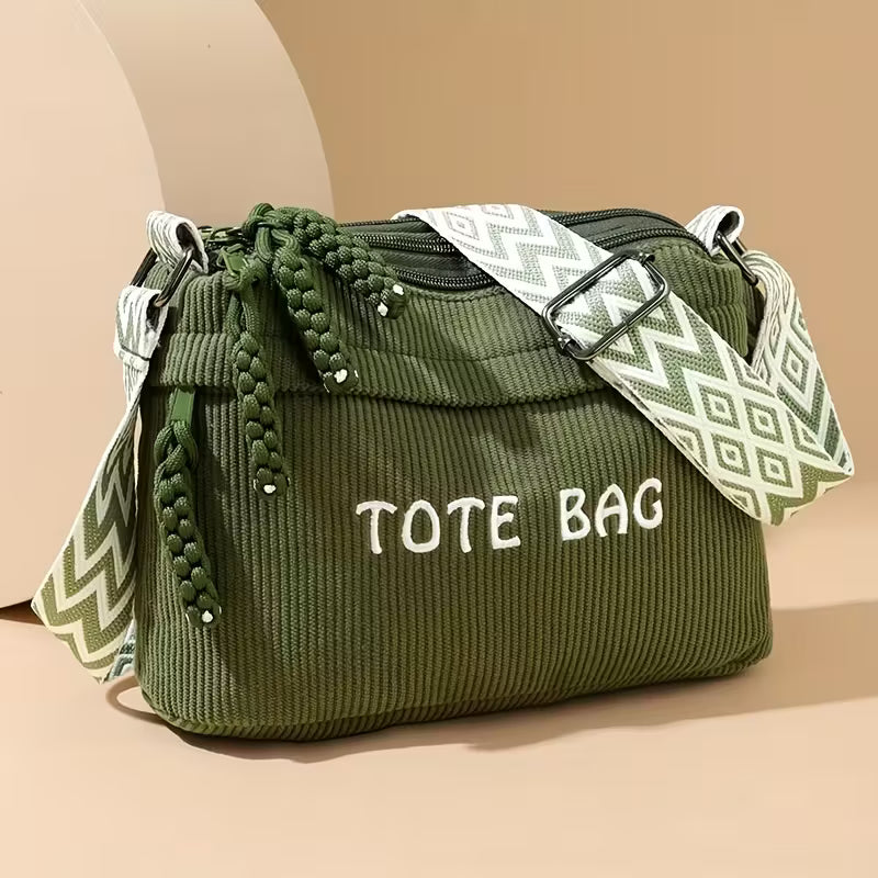 Women'S Corduroy Tote Bag