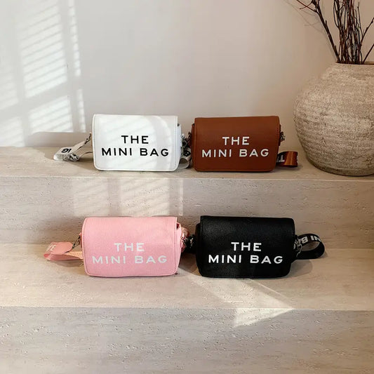 Women's Crossbody Shoulder Bag with Letter Print