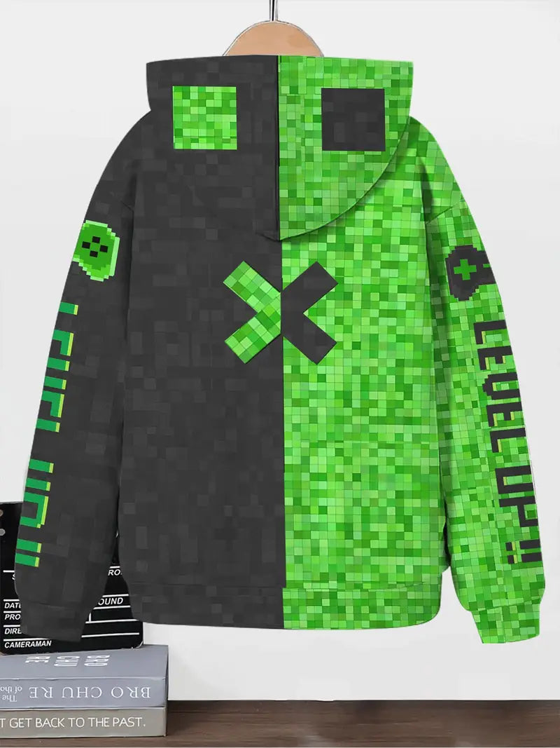 Boys' Upgraded Pixel Art Hoodie