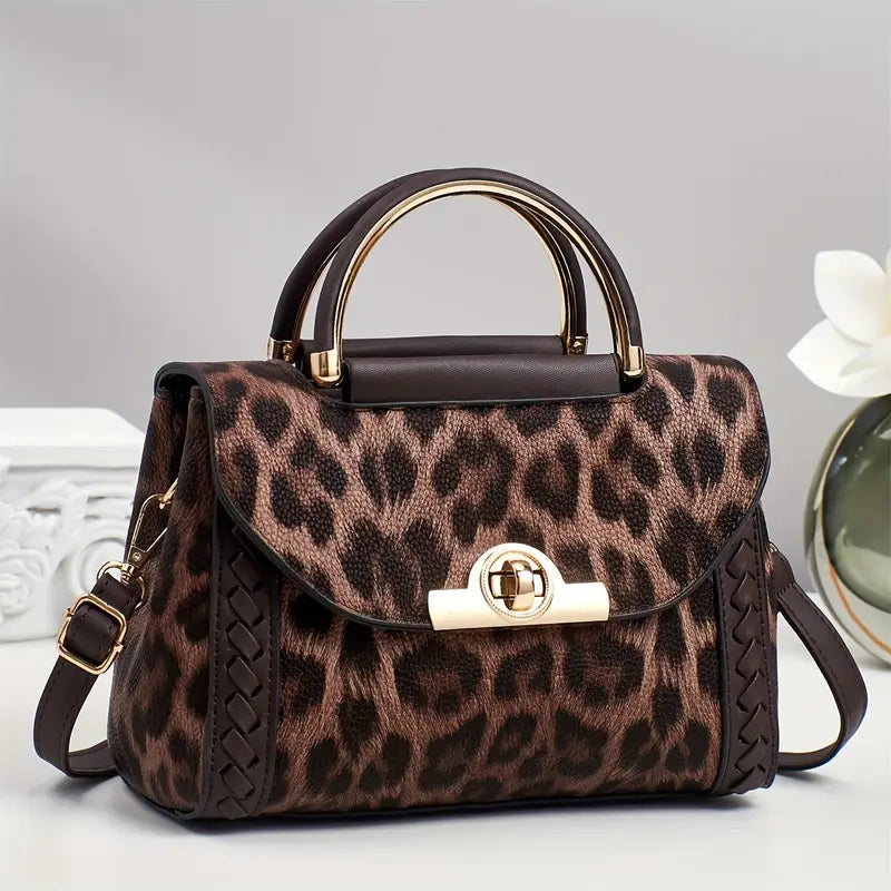 Women's Large Capacity Leopard-like PU Handbag