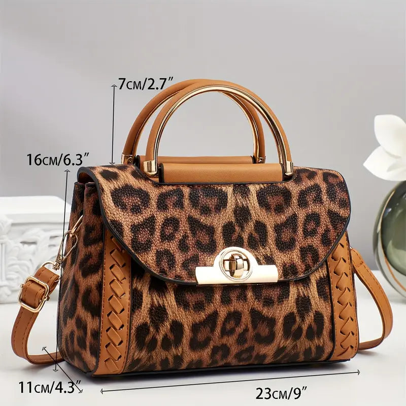 Women's Large Capacity Leopard-like PU Handbag