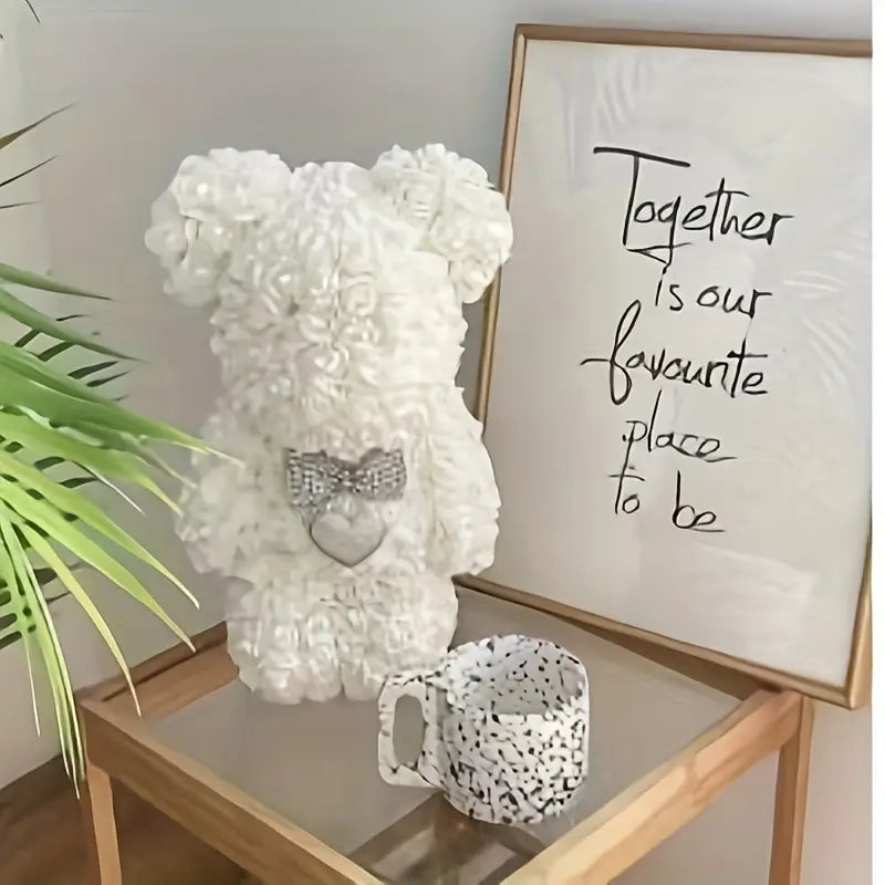 1pc Elegant Artificial Rose Teddy Bear,