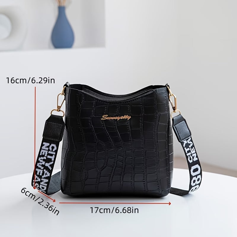 Minimalist Exquisite Crocodile Pattern Shoulder Bag
