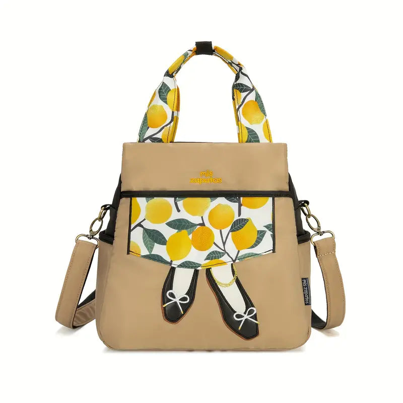 Women'S Floral Print Nylon Backpack