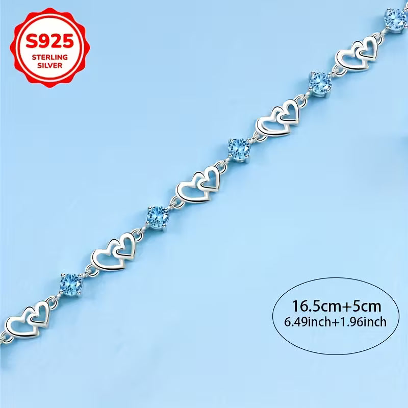 925 Silver Synthetic Synthetic Zirconia Bracelet