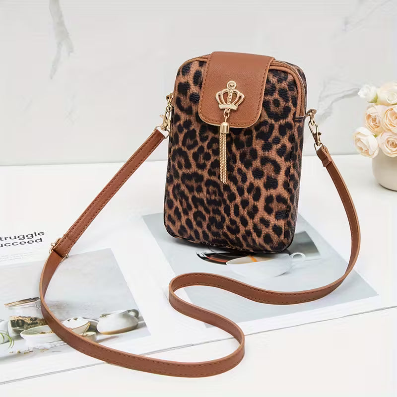 Women's Synthetic Crossbody Bag with Closure