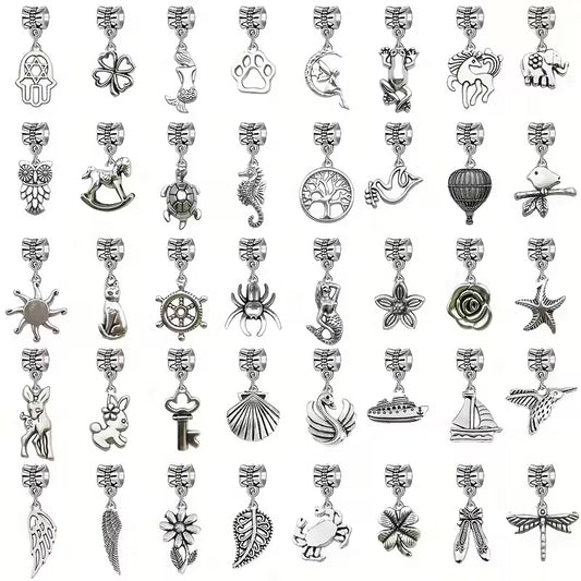 30pcs Vintage Alloy Pendant Beads