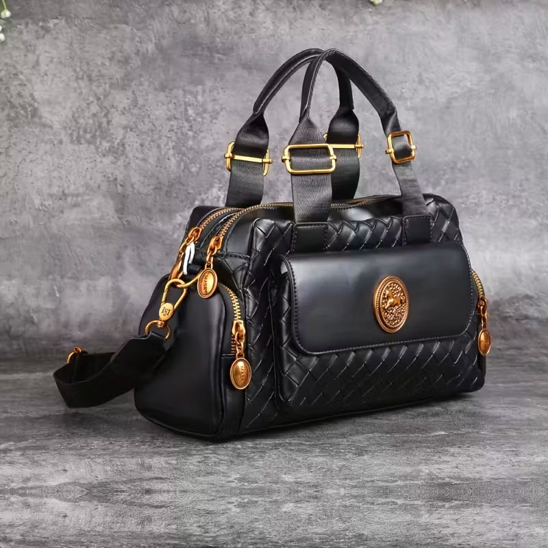 Elegant Black Quilted Crossbody Bag