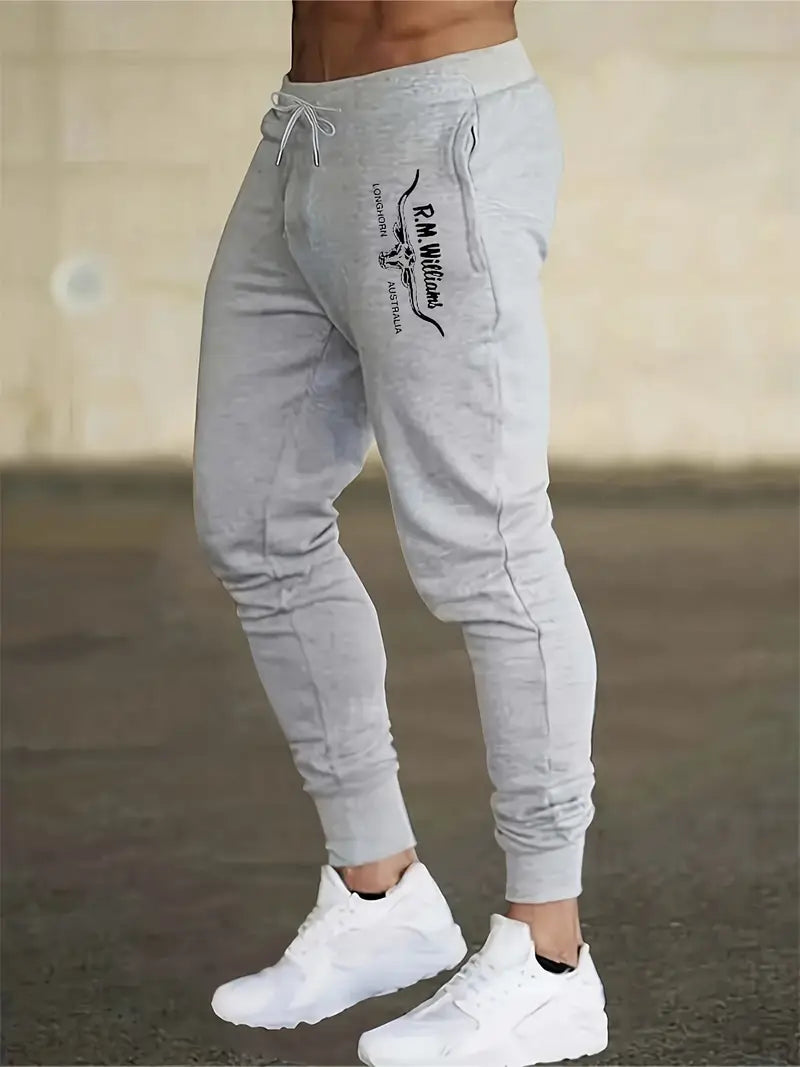Men's Casual Sports Pants with Drawstring,