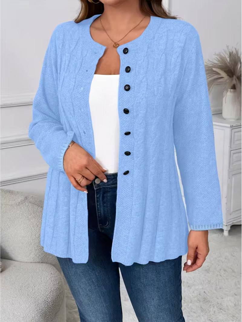 Women's Solid Color Casual Cardigan - Simple Style