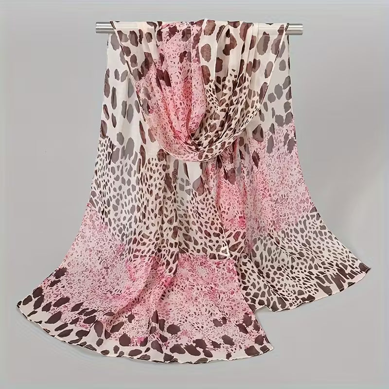 Bohemian Leopard Print Scarf