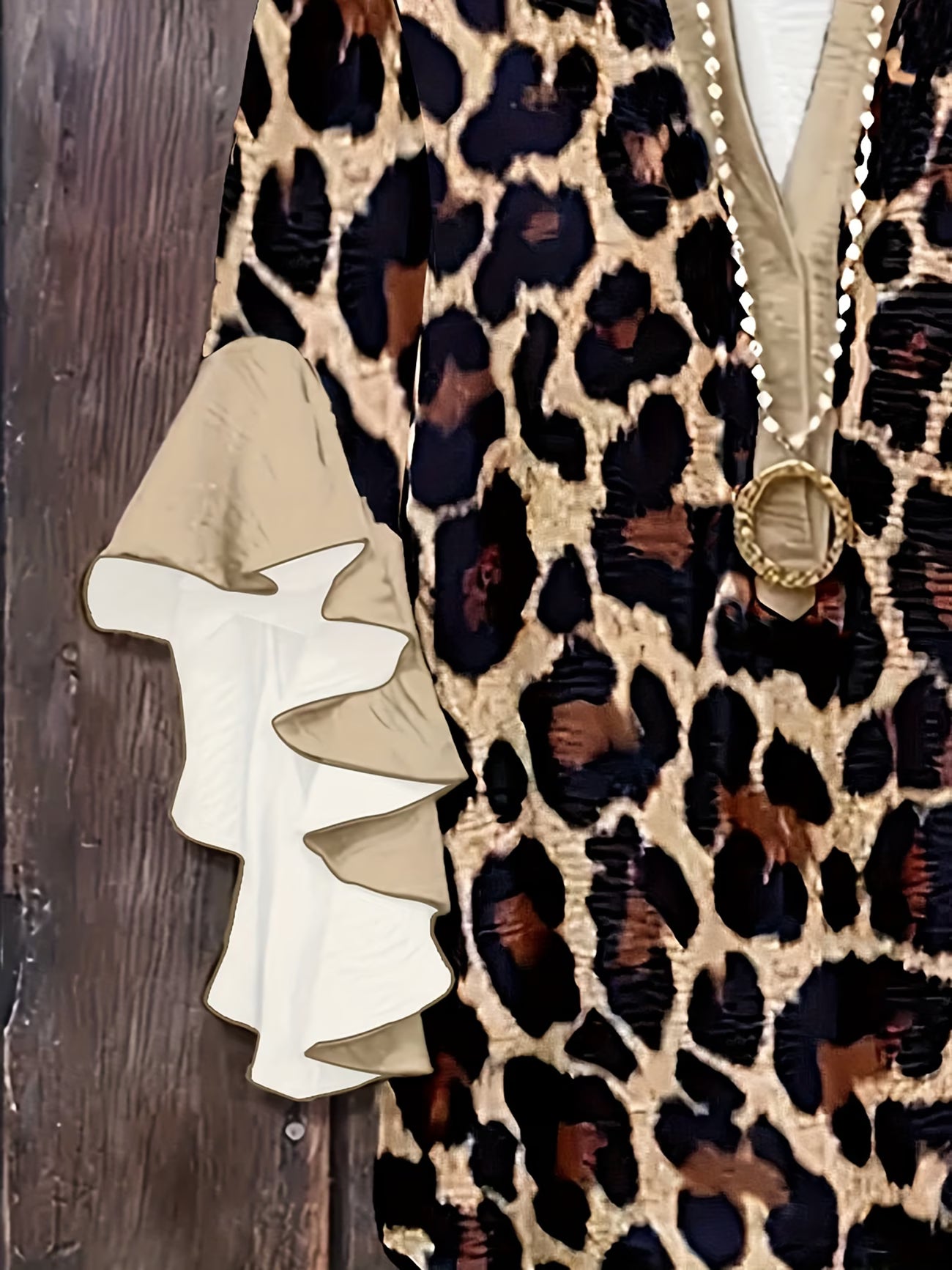 Women'S Plus Size Leopard Print Shirt