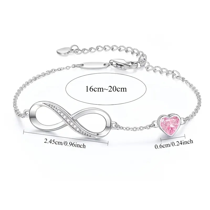 Timeless Fashion 8-Letter Heart-Shaped Shiny Pink